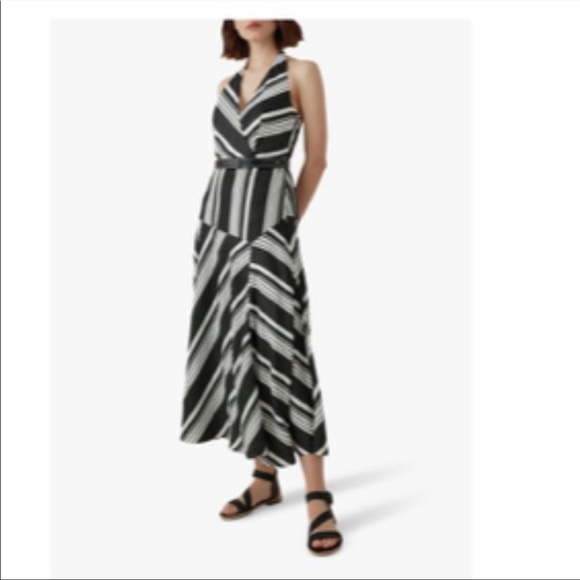 Karen millen flowy halter dress NWOT comes w/belt women size 4 - Picture 2 of 8